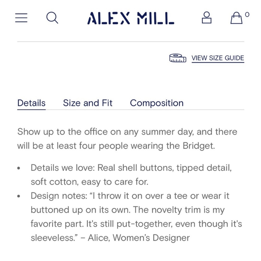 NWT • Alex Mill Bridget Tipped Vest - Picture 3 of 4